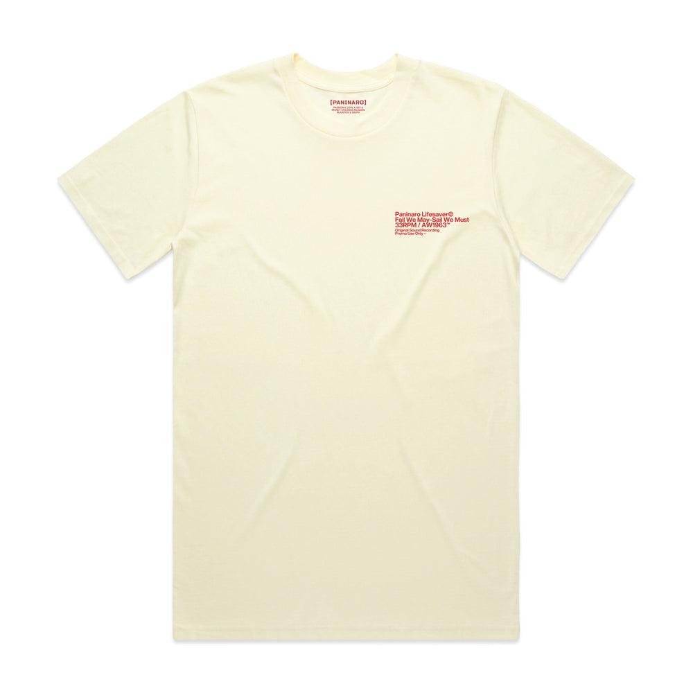 FAIL WE MAY SAIL WE MUST - BUTTER - RED PRINT