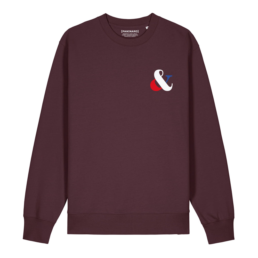 FRENCH AMPERSAND - BURGUNDY SWEATSHIRT