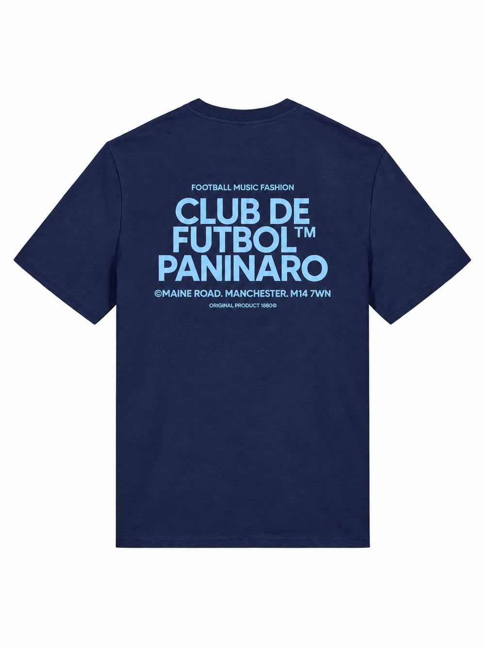 CLUB DE FUTBOL - MAINE ROAD- NAVY TEE SHIRT – PANINARO MAGAZINE