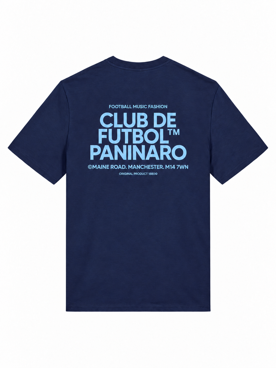 CLUB DE FUTBOL - MAINE ROAD- NAVY TEE SHIRT – PANINARO MAGAZINE