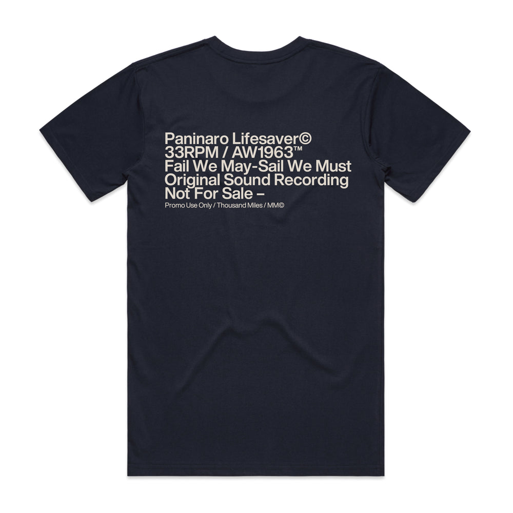 FAIL WE MAY SAIL WE MUST - NAVY - COOL GREY PRINT