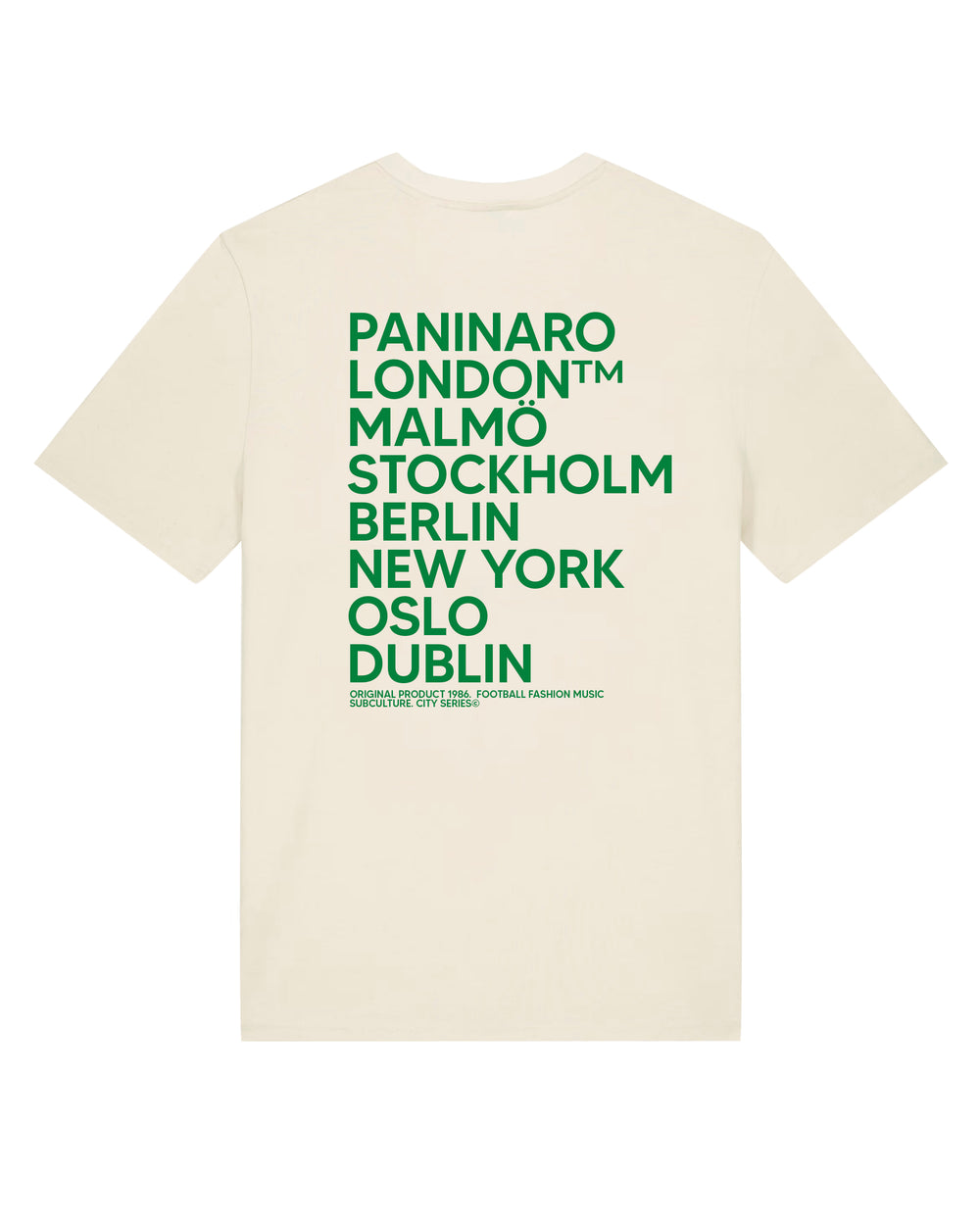 CITY SERIES - NATURAL TSHIRT - GREEN PRINT