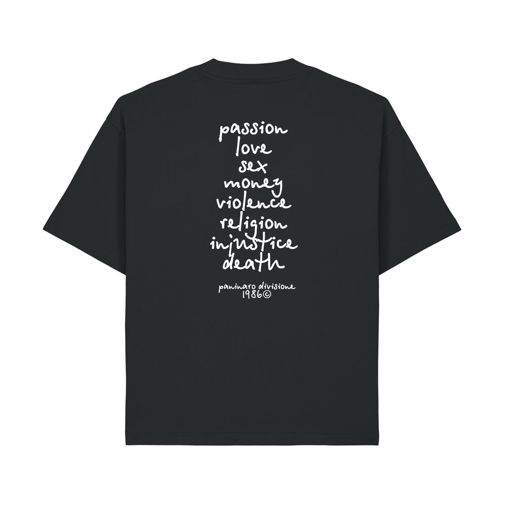 PASSION LOVE - PANINARO DIVISIONE - BLACK TSHIRT