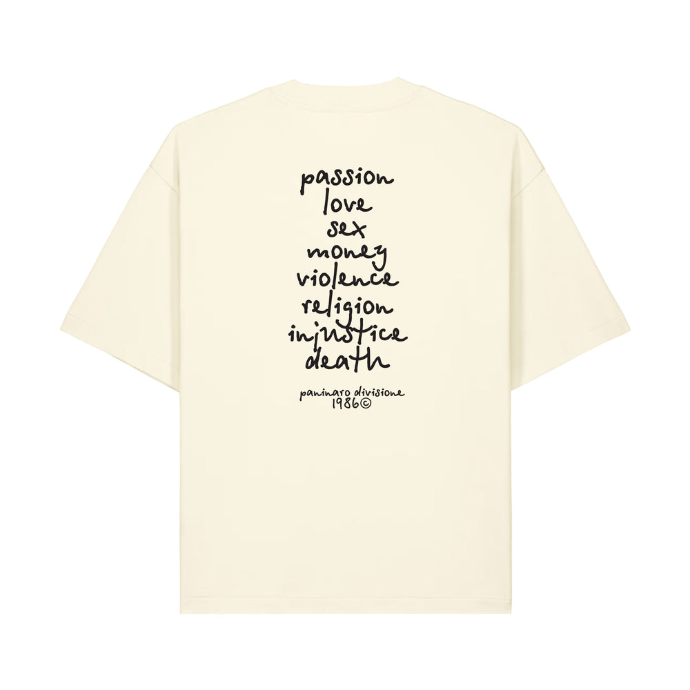 PASSION LOVE - PANINARO DIVISIONE - CREAM TSHIRT