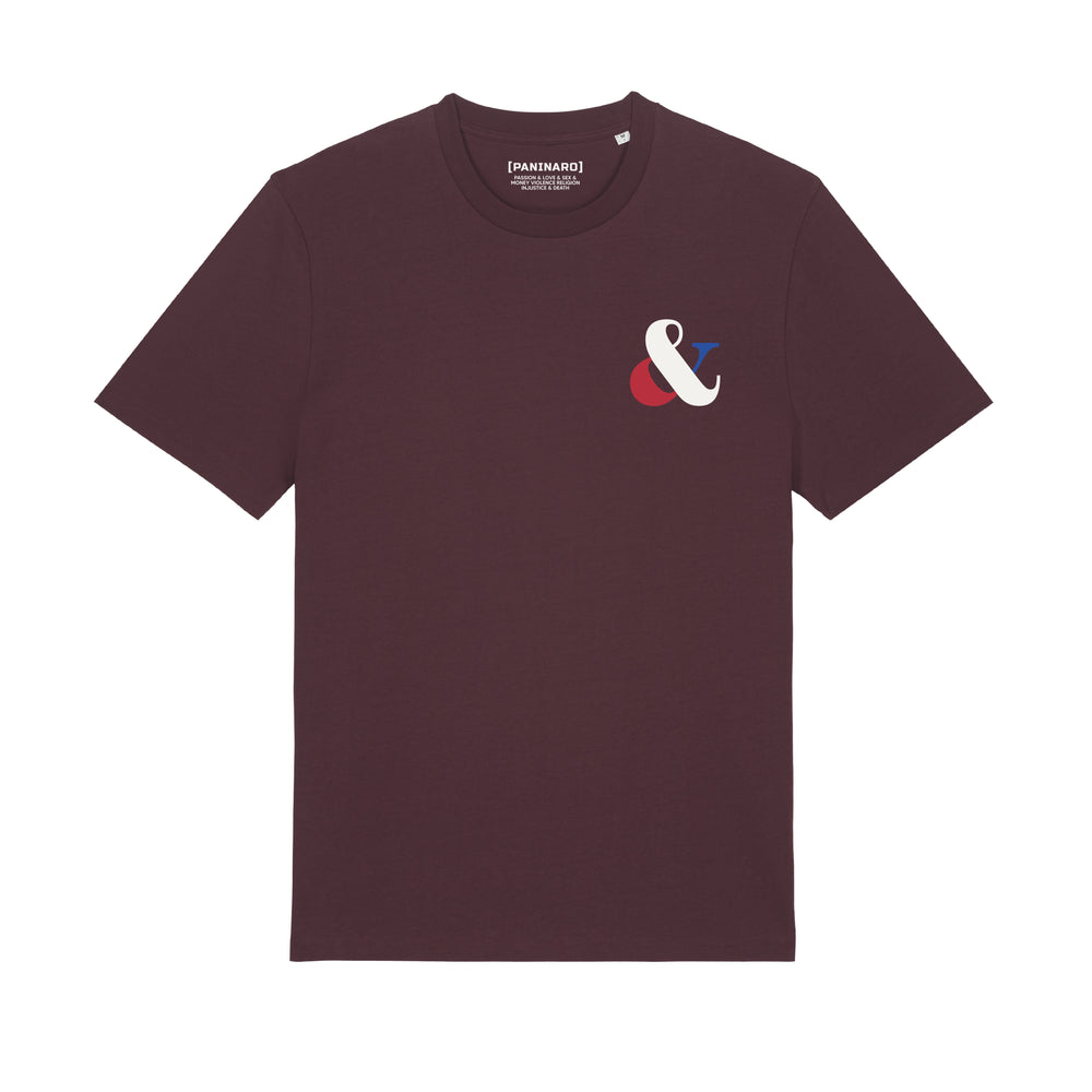 FRENCH AMPERSAND - BURGUNDY TSHIRT